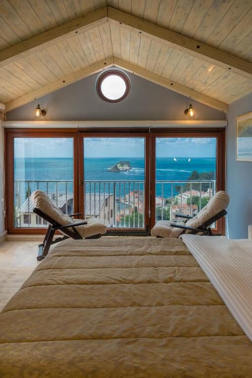 Sea view from an apartment at Medin Apartments BluVista in Petrovac